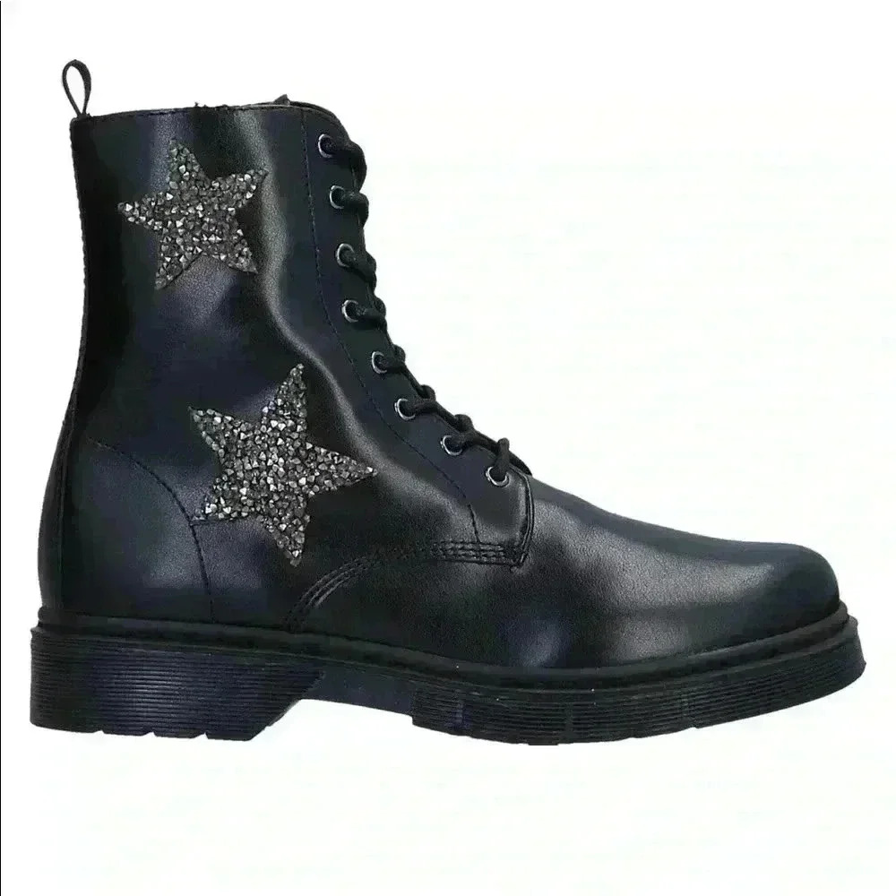 CULT Sabbath Mid Black Boots w/Stars! NIB! 40 9